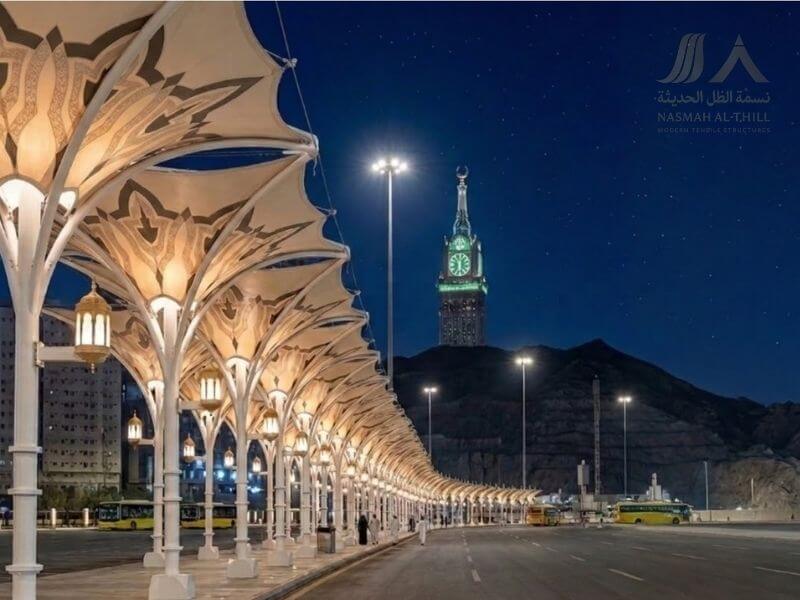 مظلات ممشى كدي مكة